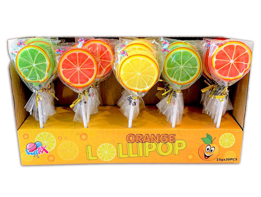 Orange lollipop 15g lízanka