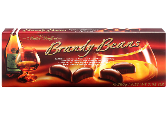 Brandy beans 200g, pralinky z horkej čokolády s brandy náplňou