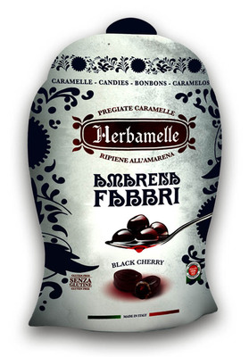 Herbamelle 75g cukríky plnené višňovou náplňou