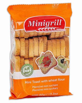 Minigrill 90g, pšeničné mini sucháre