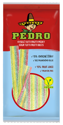 PEDRO tutti frutti, kyslé želé pásy 80g