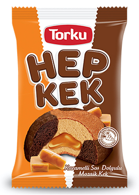 Hepkek karamel 45g jemné pečivo s kakaom, plnené karamelovou náplňou