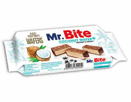 Mr. Bite 38g oblátky plnené krémom s kokosovou príchuťou máčané v kakaovej poleve
