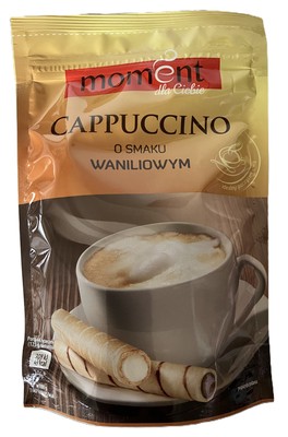 MOMENT CAPPUCCINO VANILKA 100g instantný kávový nápoj s vanilkovou príchuťou