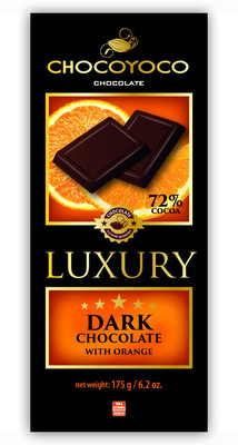  Luxury, horká čokoláda s pomarančom, 175g