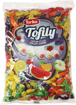 TOFILY 1000g karamelky plnené náplňou s ovocnou príchuťou