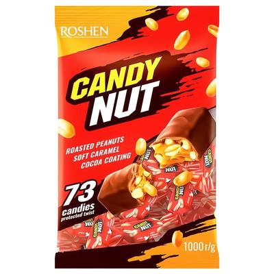 Candy nut 1000g tyčinky s karamelovou náplňou s arašidmi máčané v kakaovej poleve