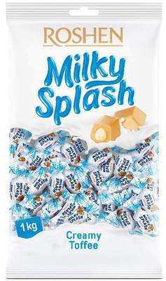 MILKY SPLASH 1kg karamelky plnené mliečnou náplňou