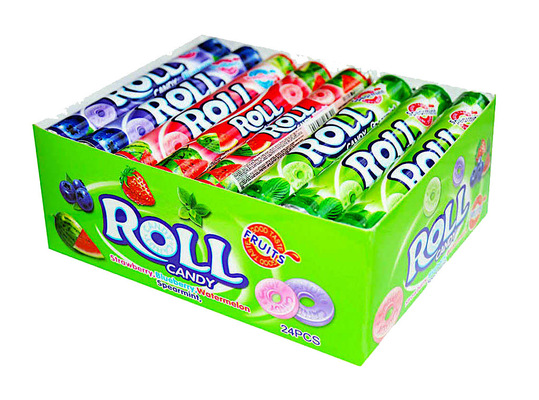 ROLL CANDY 24g, cukríky s ovocnou príchuťou