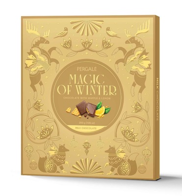 Magic of winter 200g, mliečna čokoláda s oblátkou a citrónom