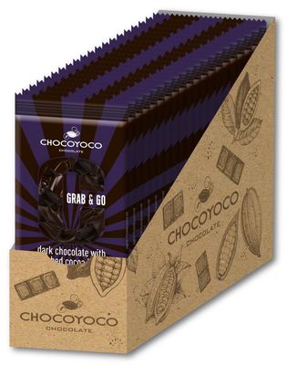 GRAB&GO 50g horká čokoláda s drvenými kakaovými bôbmi