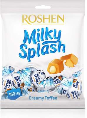 MILKY SPLASH 150g karamelky plnené mliečnou náplňou