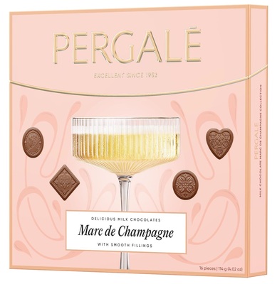 MARC DE CHAMPAGNE 114g zmes praliniek z kakaovej pochúťky s náplňou s príchuťou Marc de Champagne 