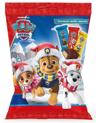 PAW PATROL 150g oblátky celomáčané v kakaovej pochúťke s náplňou s kokosovou príchuťou