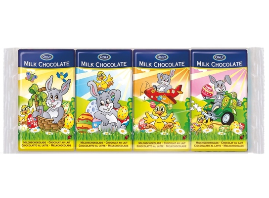 Only mliečna čokoláda 60g (4x15g)