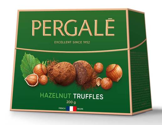 Pergale Truffles 200g, pralinky s lieskovoorieškovou príchuťou