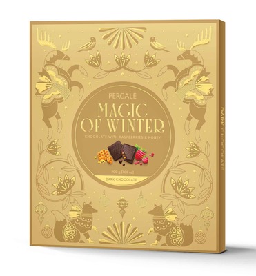 Magic of winter 200g, horká čokoláda s malinami a medom