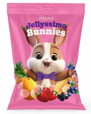 JELLYSSIMO BUNNIES 150g želé s ovocnou príchuťou obalené v cukre