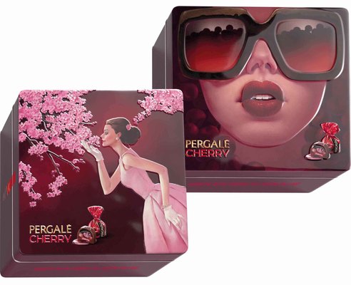 PERGALE CHERRY 355g pralinky z kakaovej pochúťky s višňovou náplňou