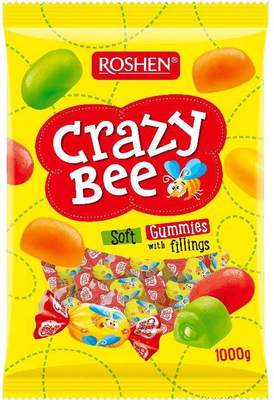 CRAZY BEE 1kg zmes plneného želé s ovocnými príchuťami