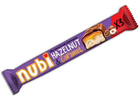 Nubi 75g karamelová tyčinka s lieskovými orieškami