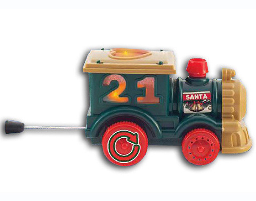 Santa flash train 5g, dražované cukríky s ovocnou príchuťou a hračkou