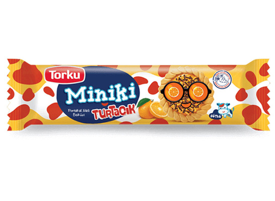 Turtacik orange 94g sušienky s pomarančovým želé, zdobené kakaovými vločkami