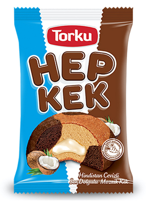 Hepkek kokos 45g jemné pečivo s kakaom plnené kokosovou náplňou