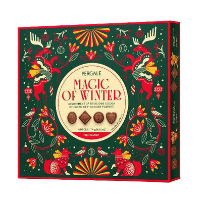 MAGIC OF WINTER MILK 114g zmes praliniek z kakaovej pochúťky
