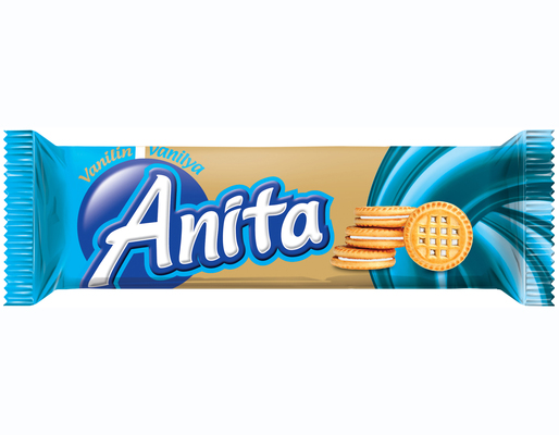 ANITA 45g, sušienky plnené krémom s príchuťou vanilínu
