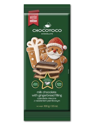 Milk chocolate winter edition 100g mliečna čokoláda s perníkovou náplňou