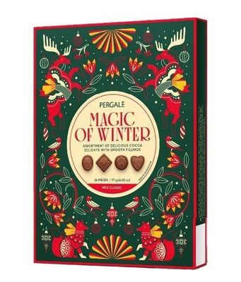 MAGIC OF WINTER MILK 171g zmes praliniek z kakaovej pochúťky
